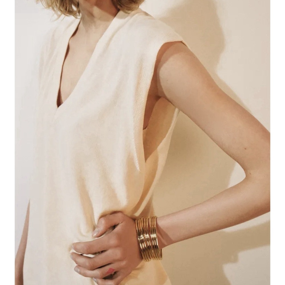 Zara Gold Rigid Bracelet Set Bangle Old Money Luxury Resort